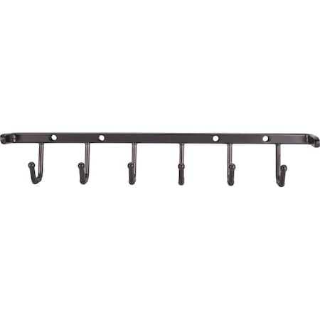 Hardware Resources Brushed Oil Rubbed Bronze Screw-Mount Belt Rack 296B-DBAC